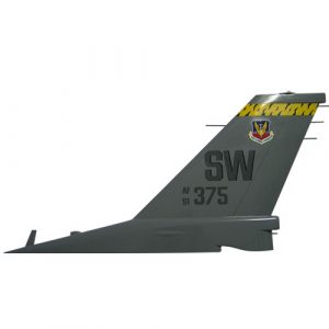 USAF F16 - AF375 SW Tail Flash Wall Plaque