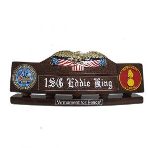 US Eagle and Flag Desk Nameplate Model 1
