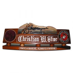USMC Soldiers in Action Desk Nameplate